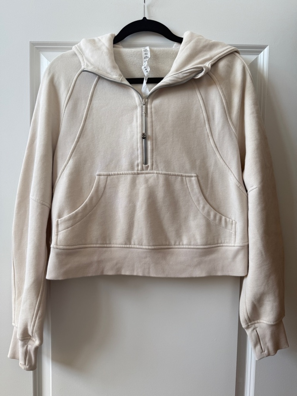 lululemon Scuba Oversized Half-Zip Hoodie - White Opal